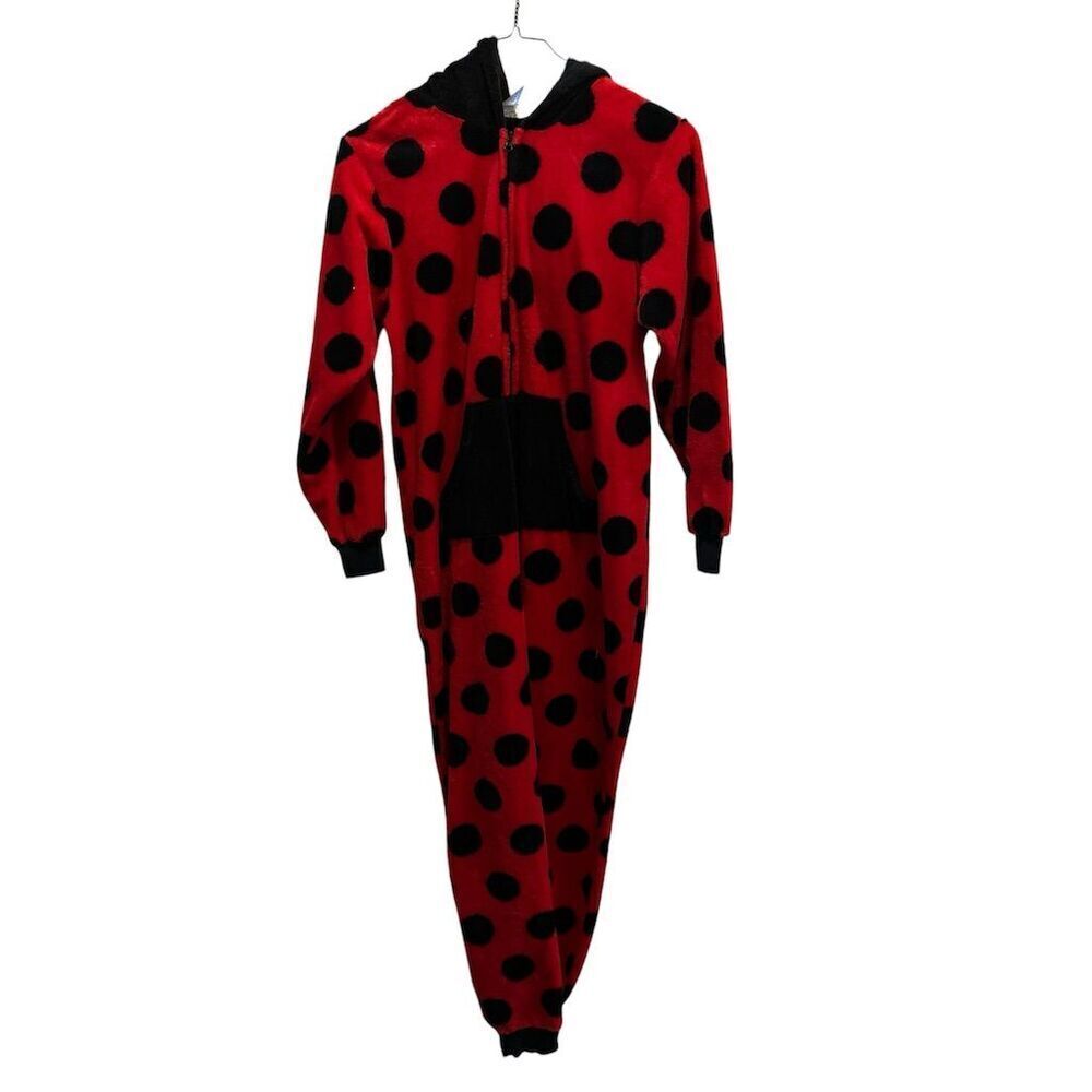 Disney Minnie Mouse Women's Fleece Onesie Pajamas Red Polka Dot s/m